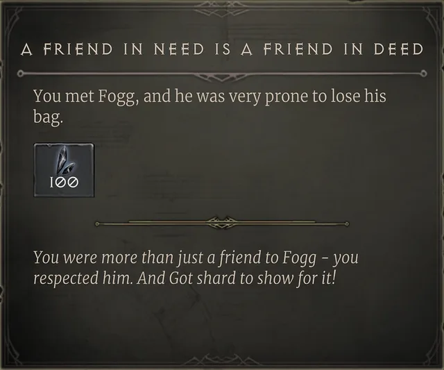 A Friend in Need is a Friend in Deed