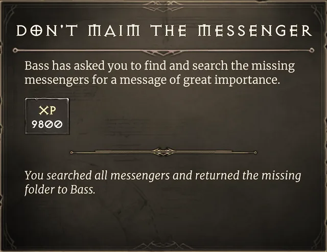 Don't Maim the Messenger
