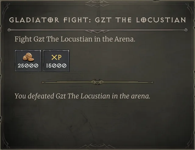 Gladiator Fight: Gzt the Locustian