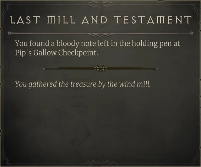 Last Mill and Testament