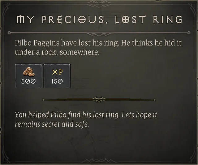 My Precious, Lost Ring