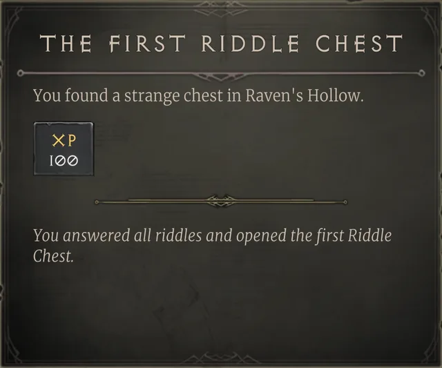 The First Riddle Chest