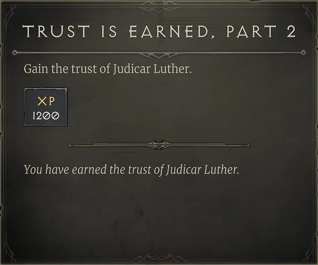 Trust is Earned. Part 2